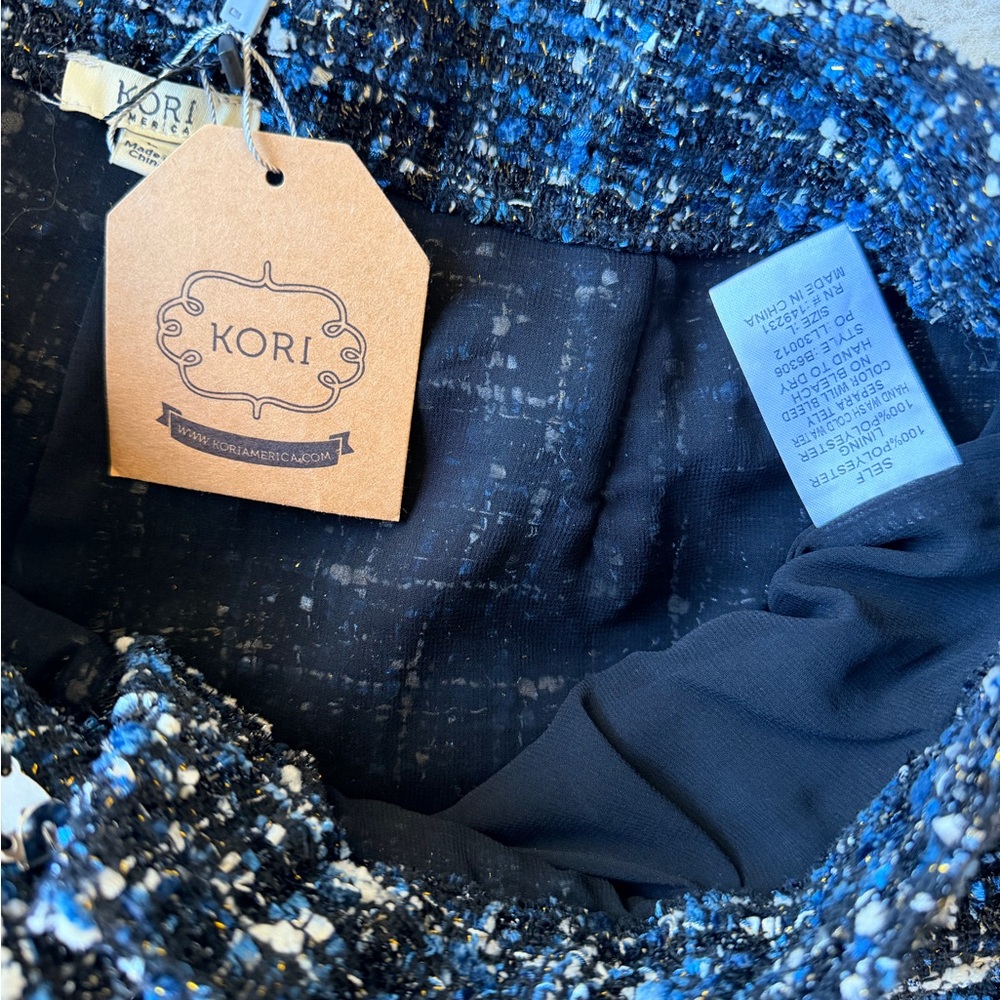 Kori Black and Blue Tweed High Waist Shorts - Picture 7 of 7